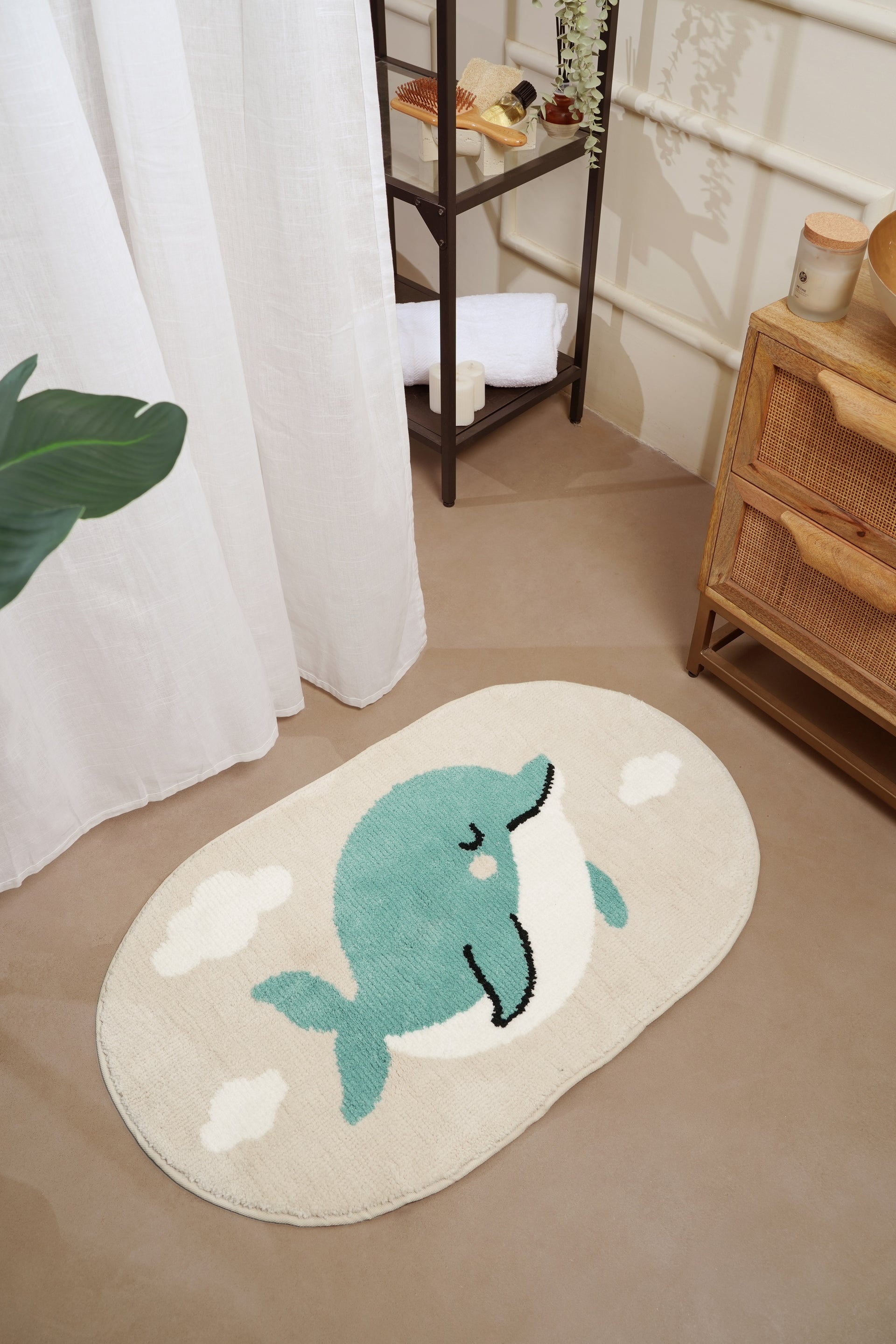 Daphne the Dolphin | TPR Backing  Kids Mat