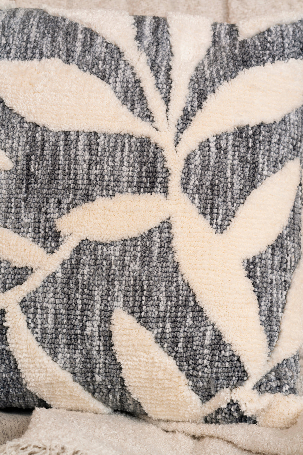 The Folia |Knitted Leaf Cushion | Pack of 1