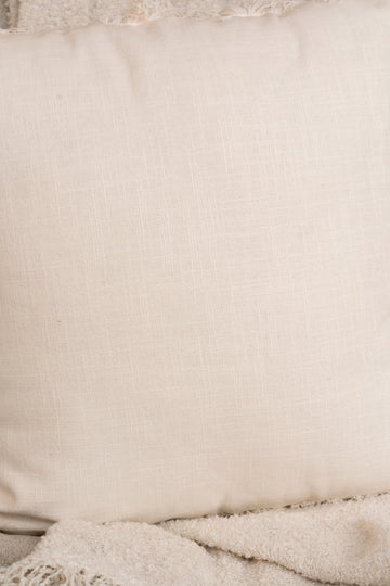 The Plume | Artisan Fringe Cotton Cushion | Pack of 1 With Filler