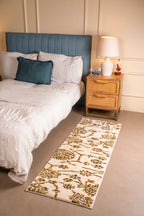 The Flora | Golden Bloom Luxury Floral Bedside Runner