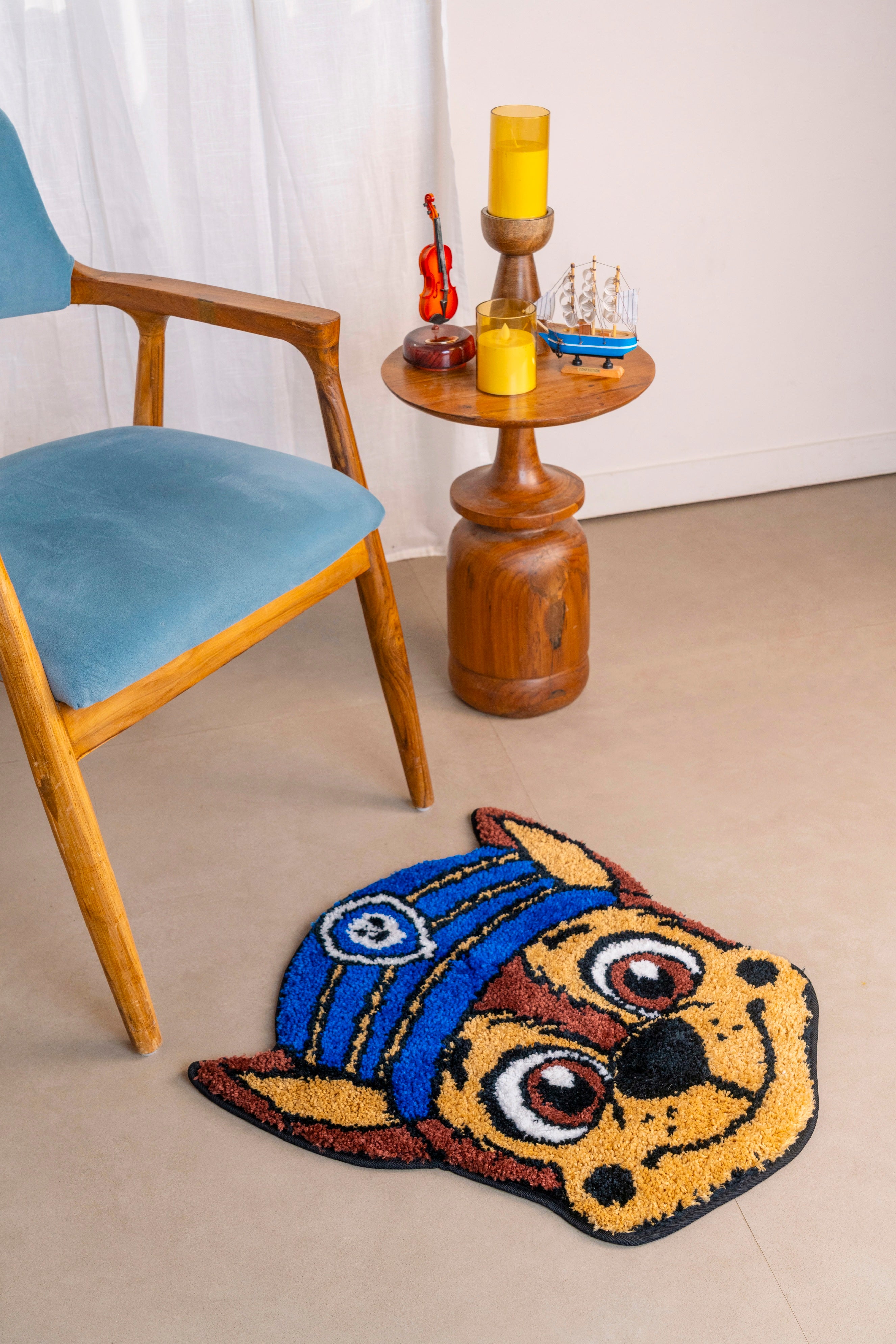 The Rufus | Smiley Pup Bath Rug