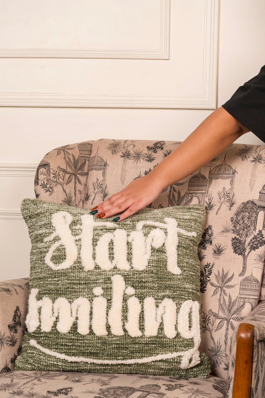 The Glow | Start Smiling Knit Cushion | Pack of 2