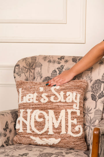 The Hearth | Let’s Stay Home Plush Cushion | Pack of 1