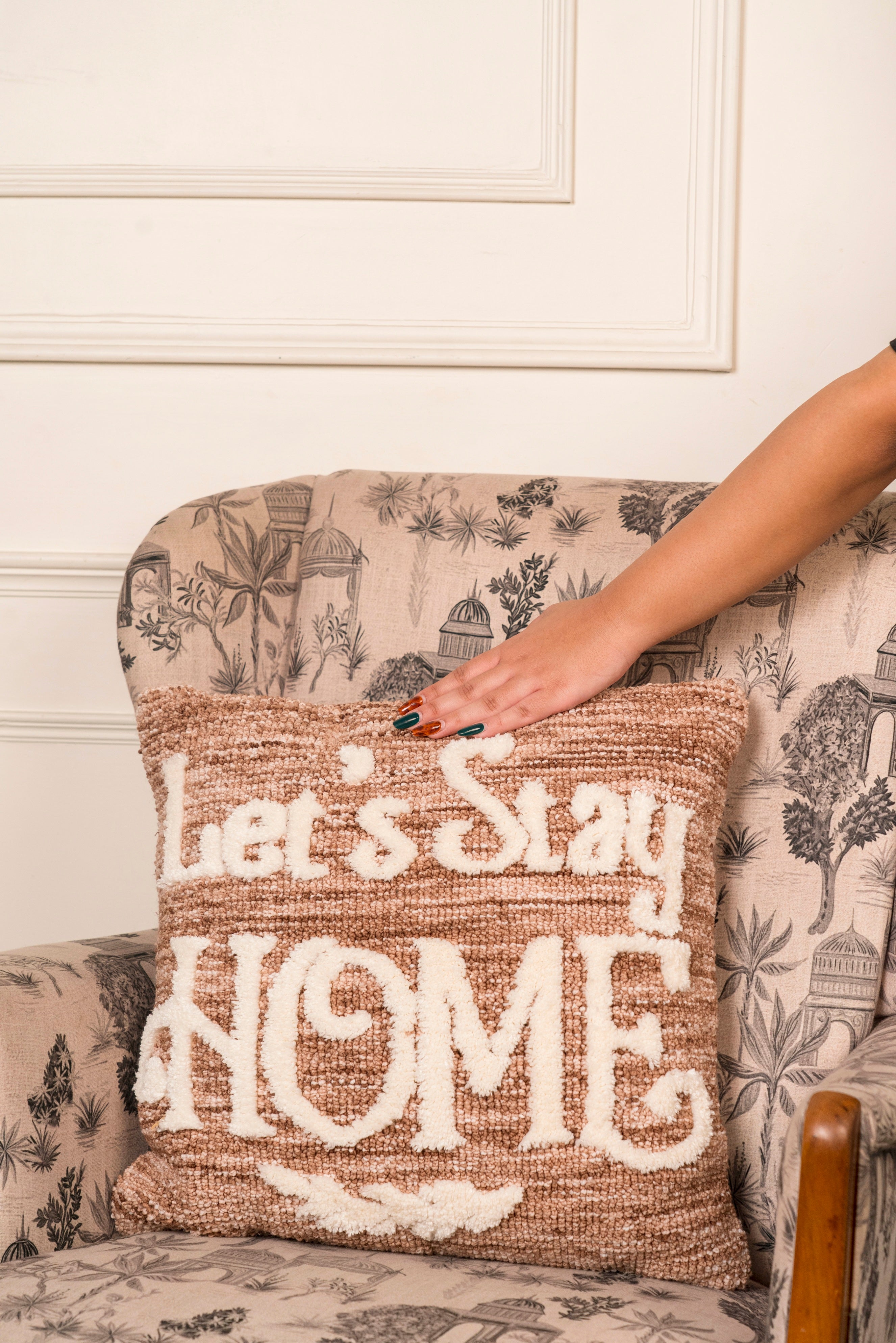 The Hearth | Let’s Stay Home Plush Cushion | Pack of 1