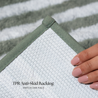 The Low Tide | Striped Microfiber Bath Mat