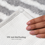 The Low Tide | Striped Microfiber Bath Mat