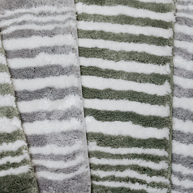 The Low Tide | Striped Microfiber Bath Mat