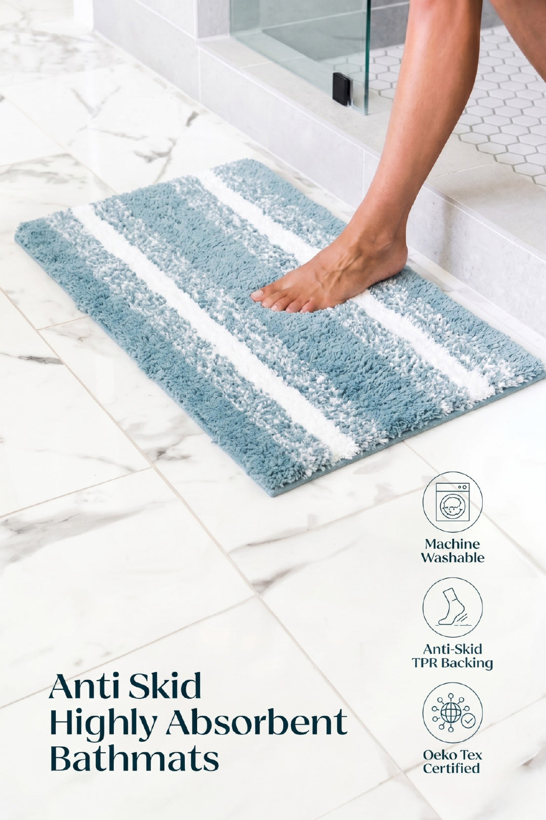 The Hush |  TPR Backing Bath Mat