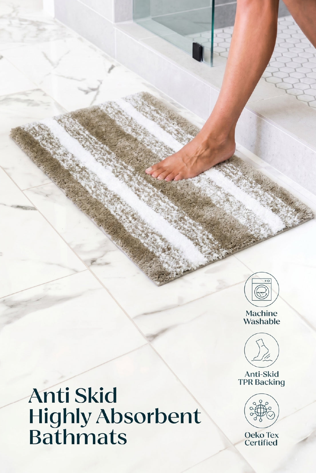 The Hush |  TPR Backing Bath Mat