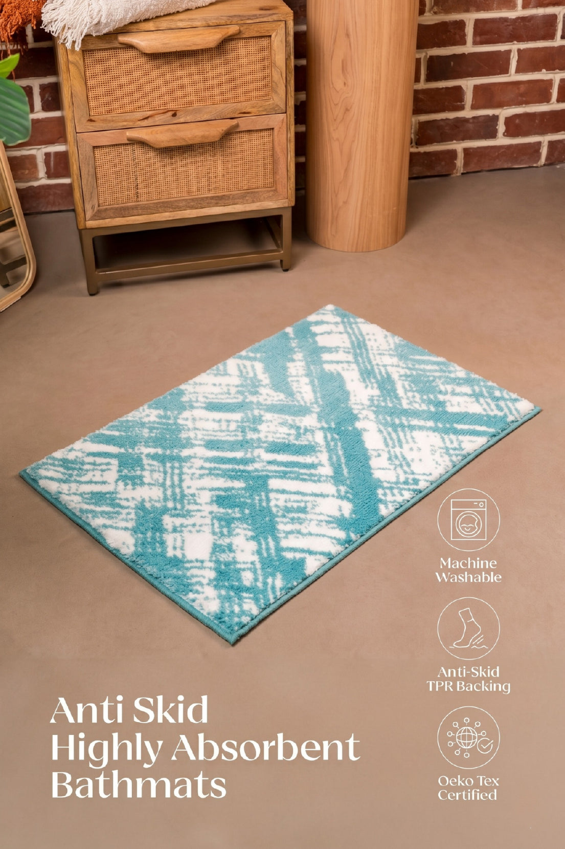 The Crossline | TPR Backing Bath Mat
