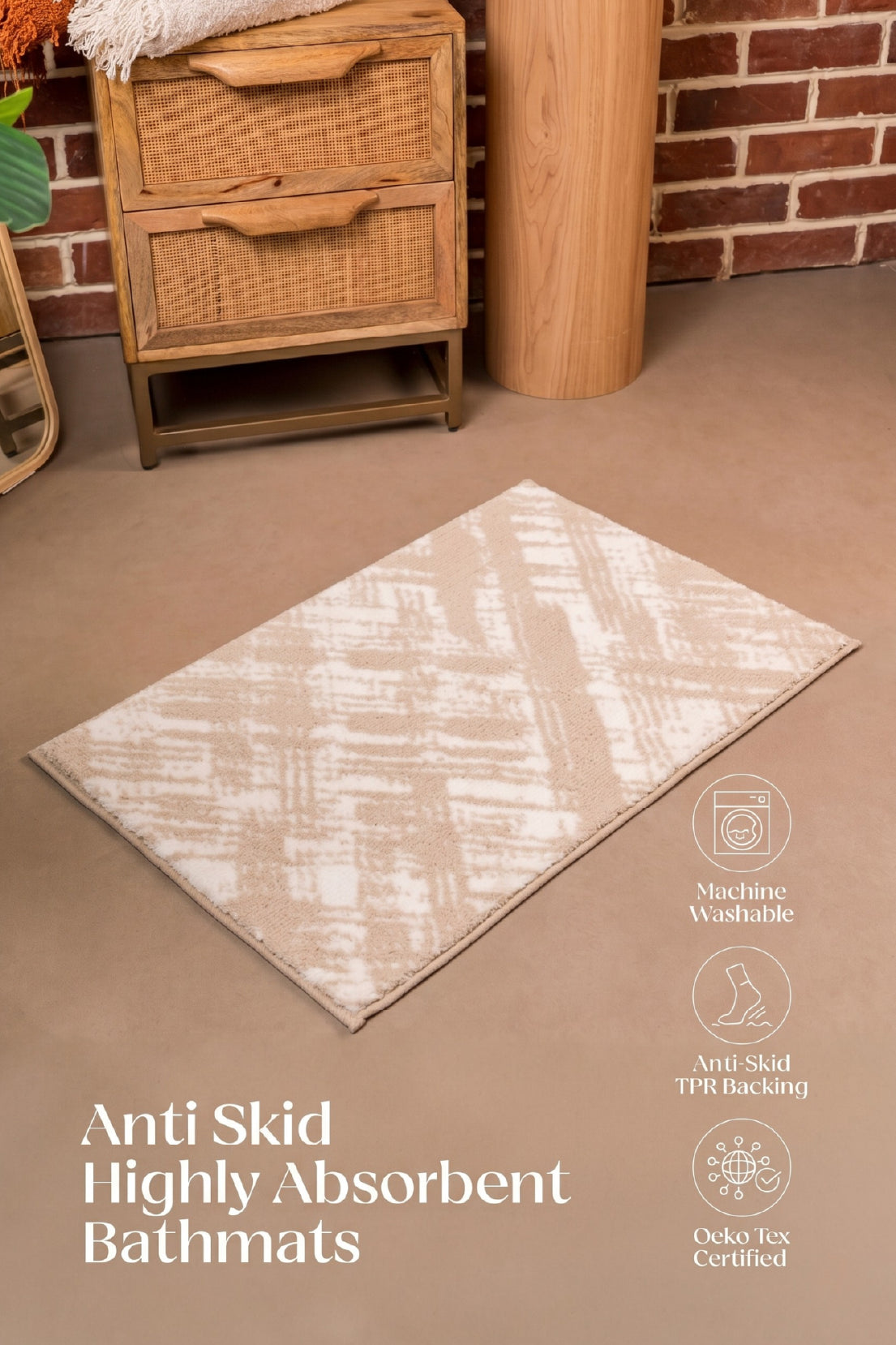 The Crossline | TPR Backing Bath Mat