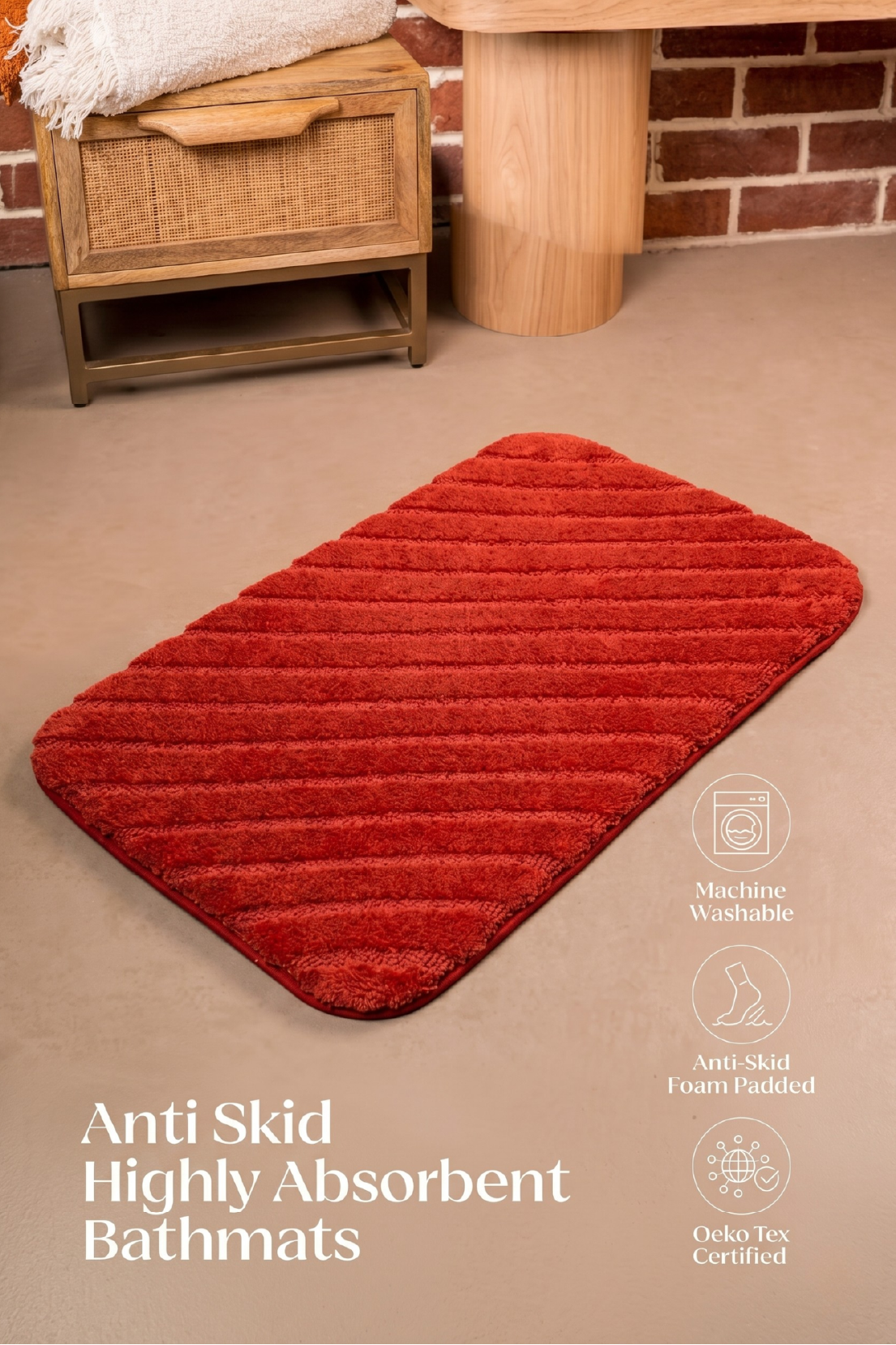 The Tide Velora |Foam Padded Bath Mat