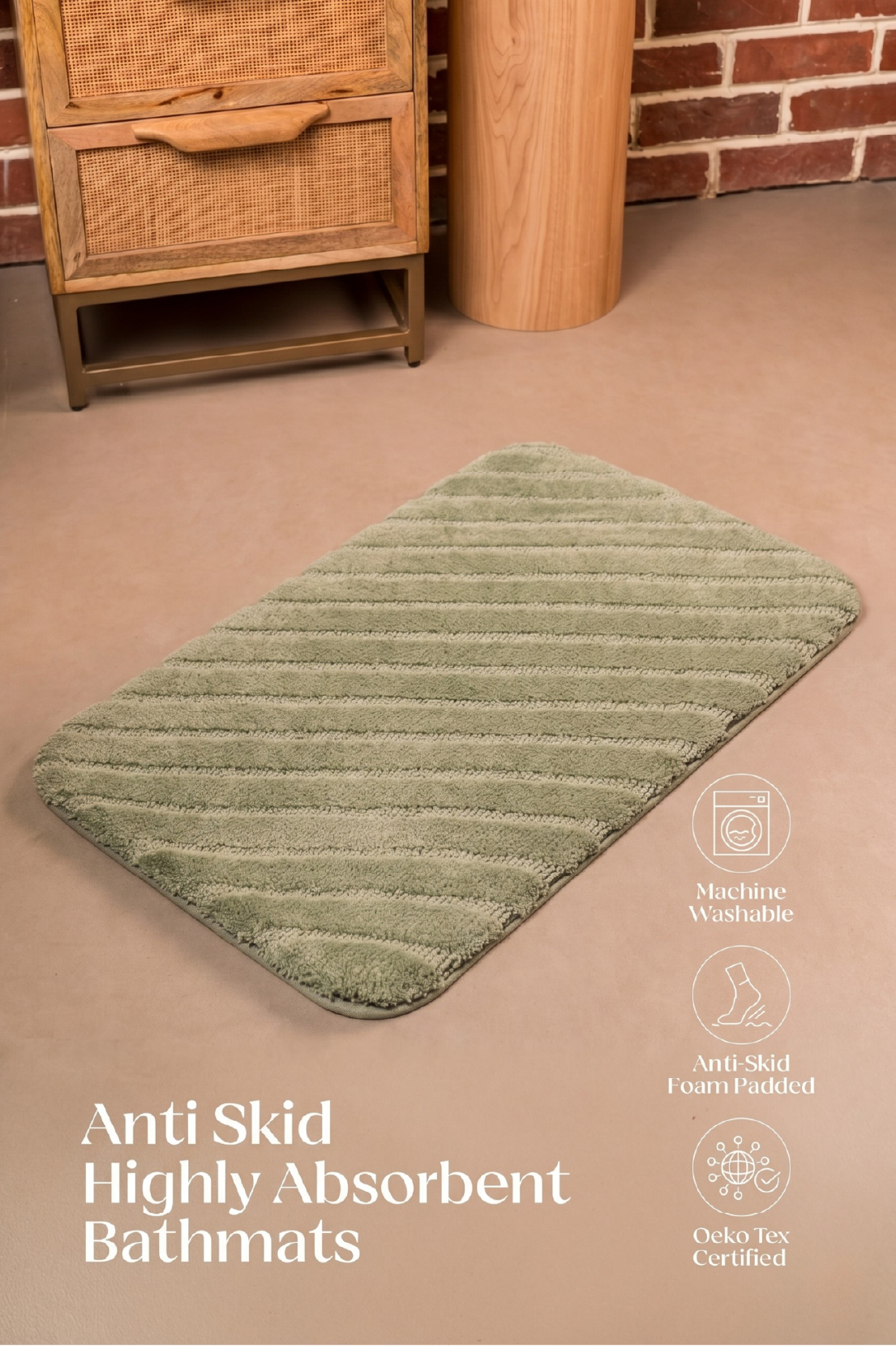 The Tide Velora |Foam Padded Bath Mat