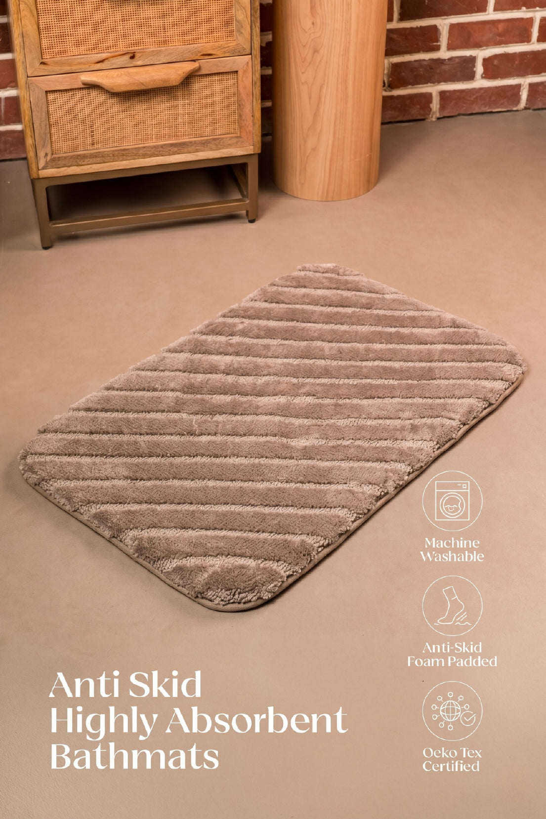 The Tide Velora |Foam Padded Bath Mat