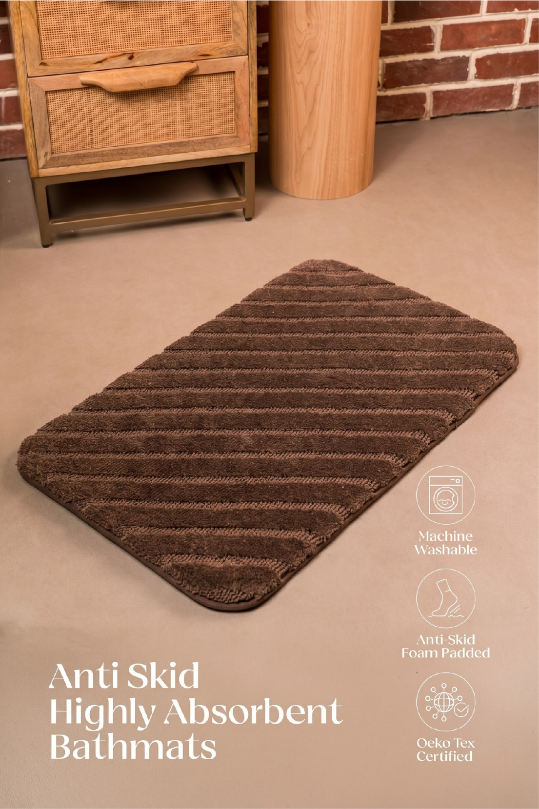The Tide Velora |Foam Padded Bath Mat