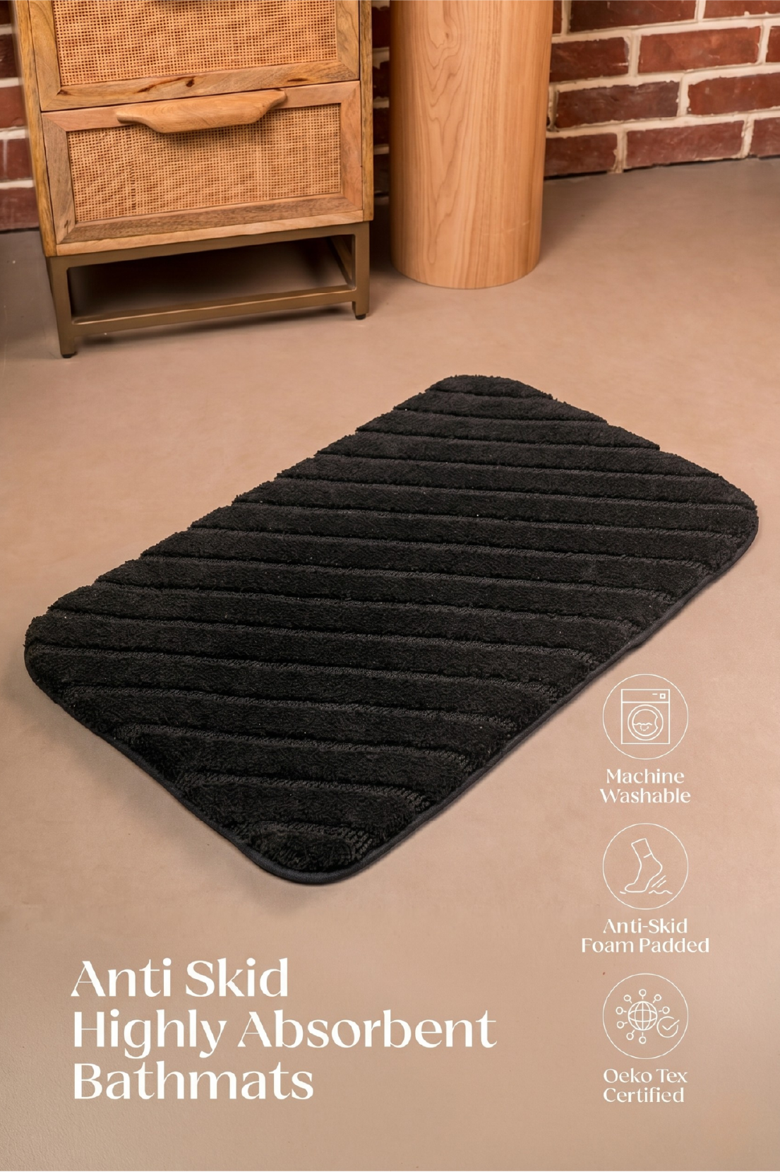 The Tide Velora |Foam Padded Bath Mat