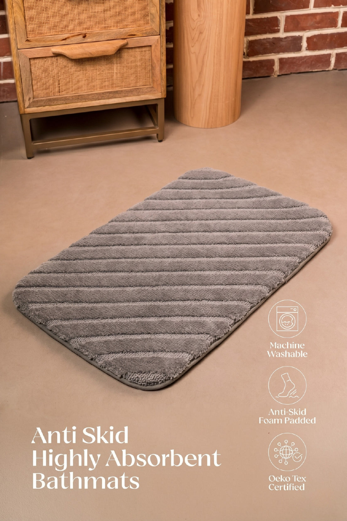 The Tide Velora |Foam Padded Bath Mat