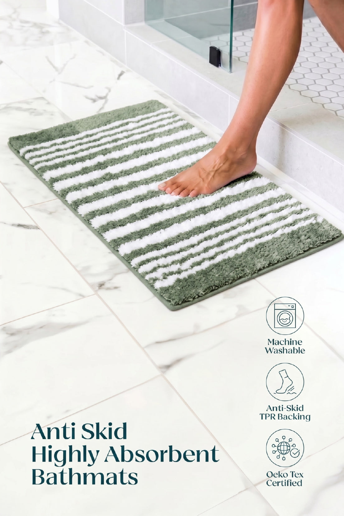 The Low Tide | TPR Backing Bath Mat