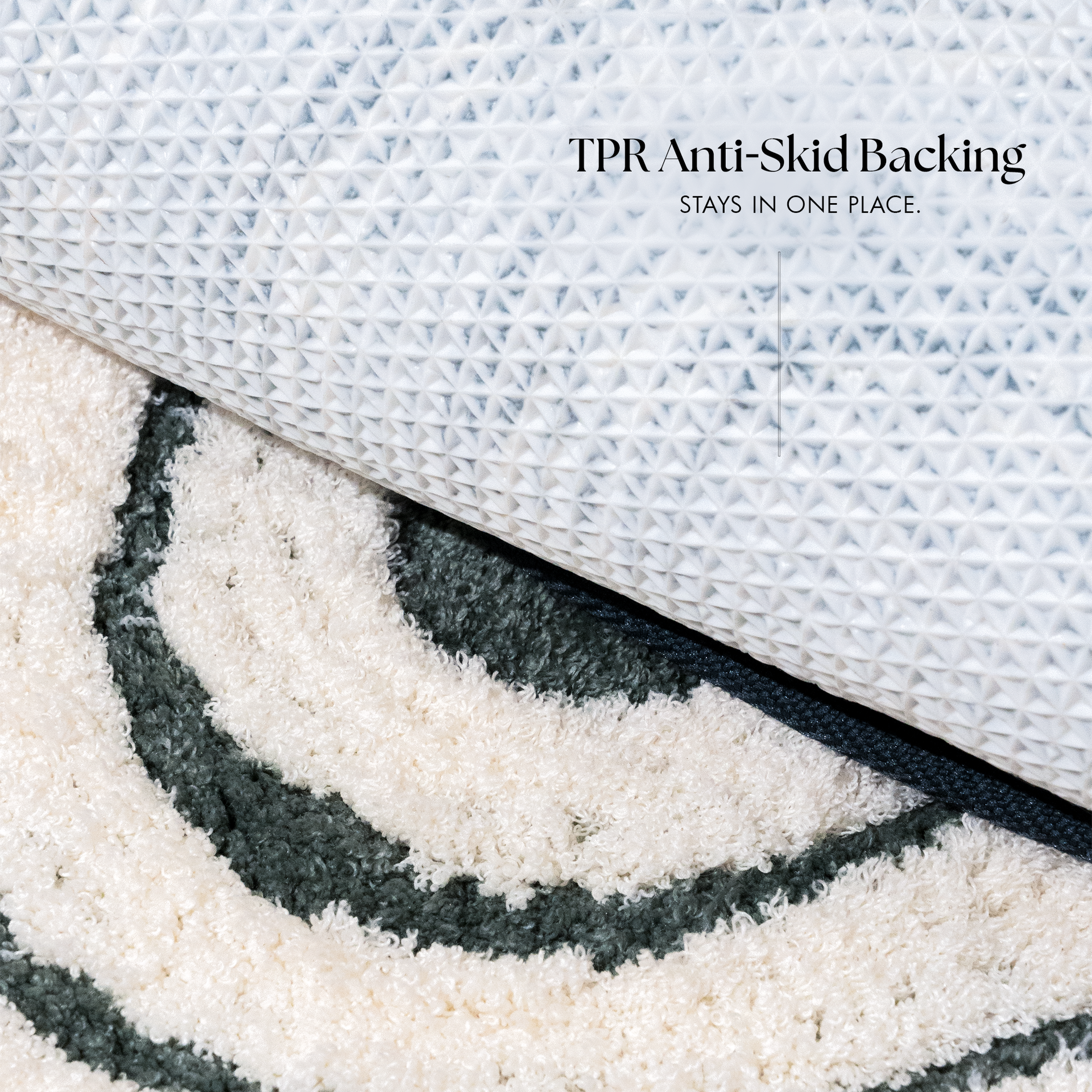 Ripple Luxe Spiral | TPR Backing Bath Mat