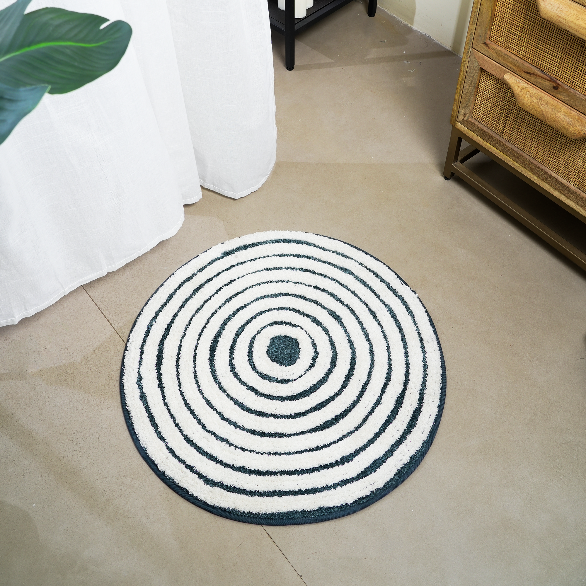Ripple Luxe Spiral | Round Bath Mat