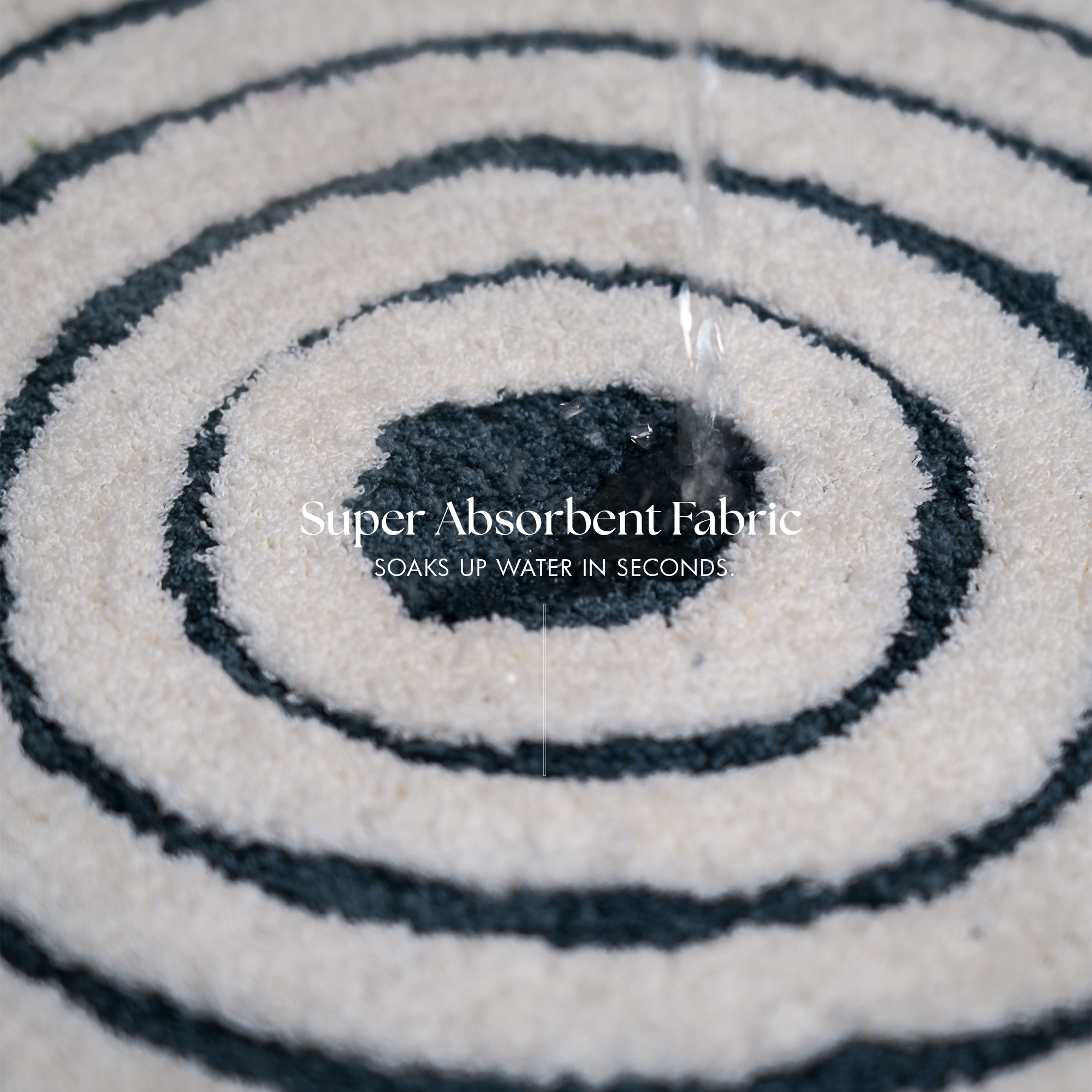 Ripple Luxe Spiral | Round Bath Mat