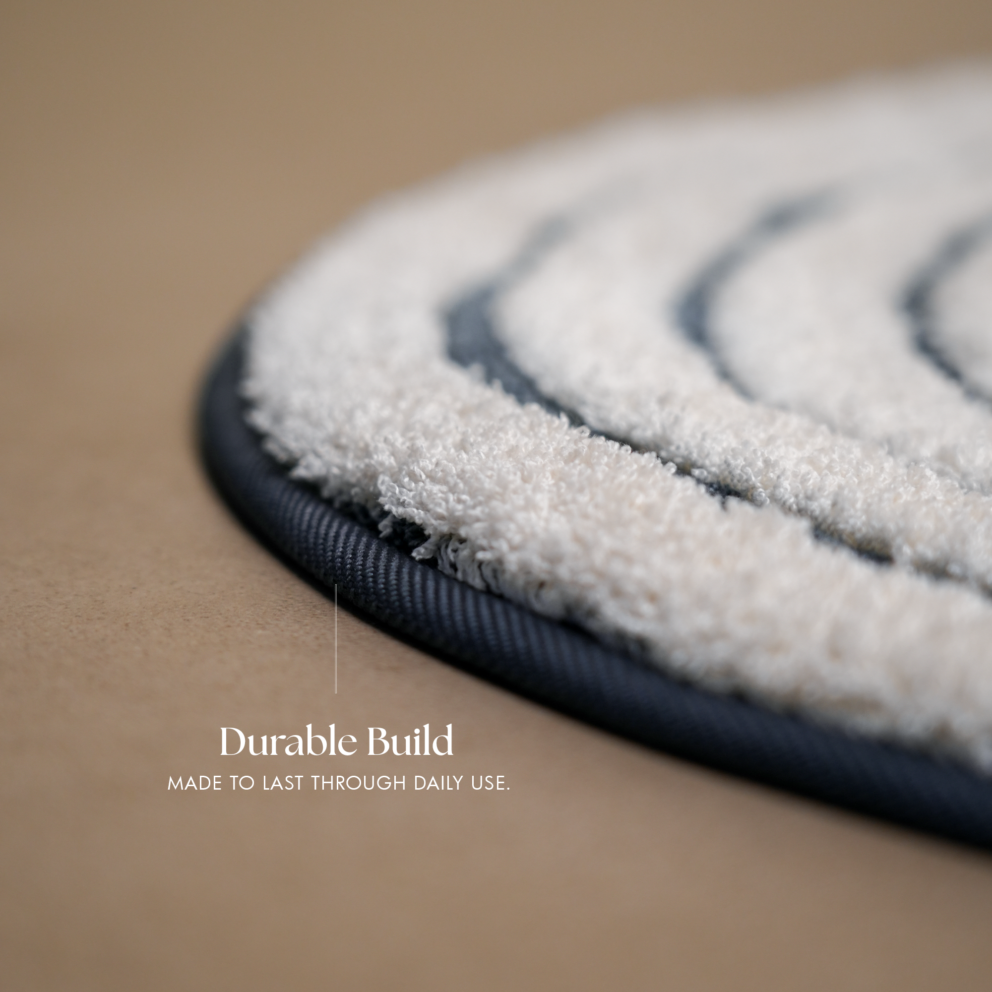 Ripple Luxe Spiral | Round Bath Mat