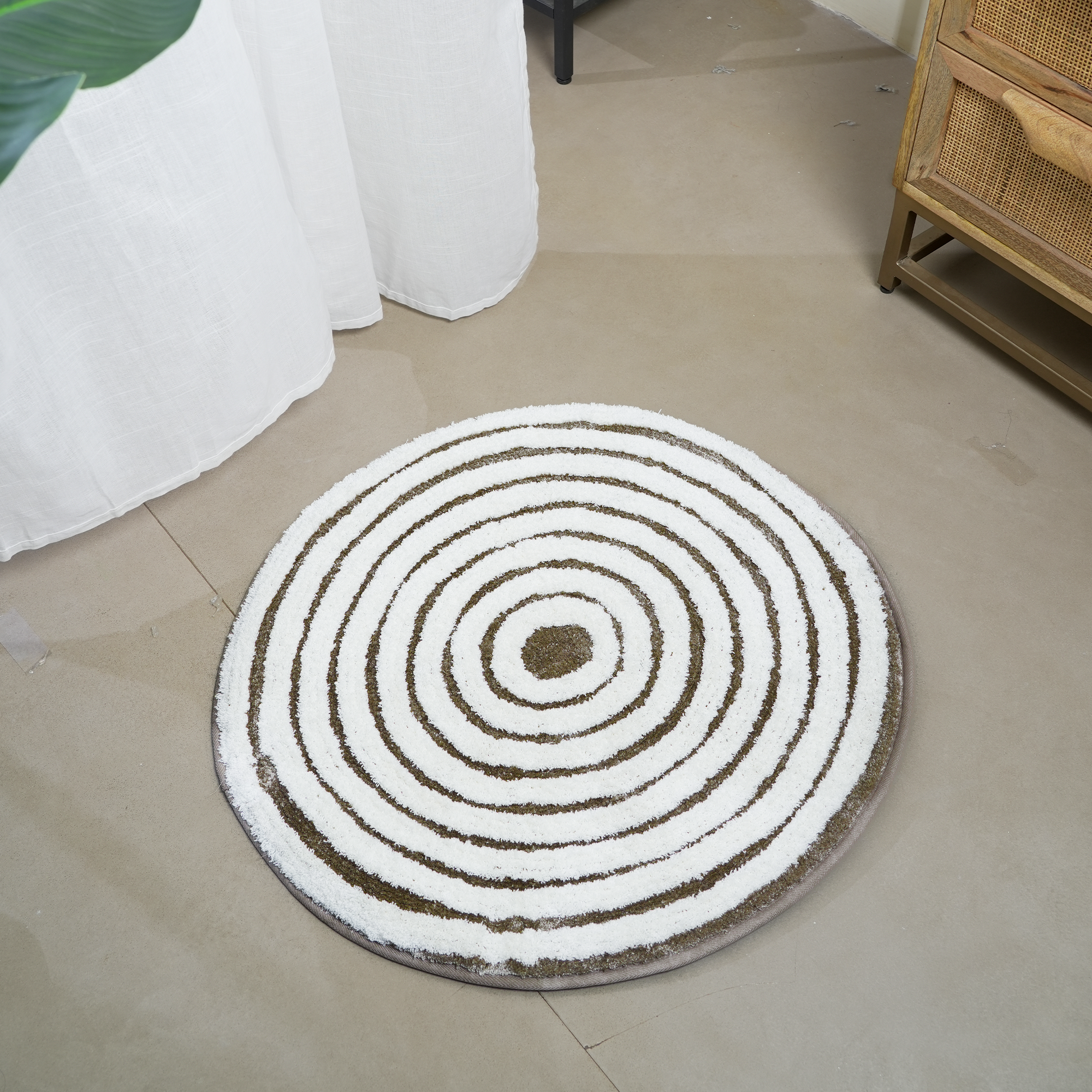 Ripple Luxe Spiral | Round Bath Mat