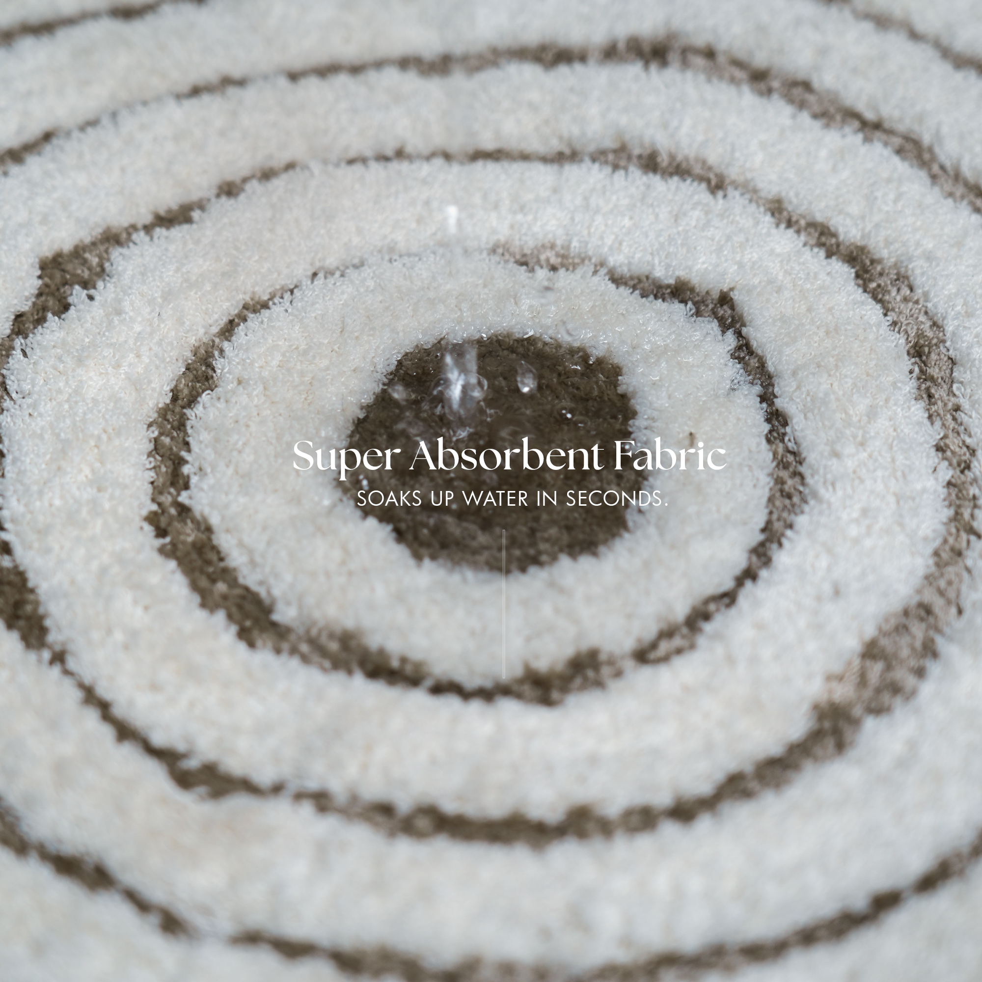 Ripple Luxe Spiral | Round Bath Mat