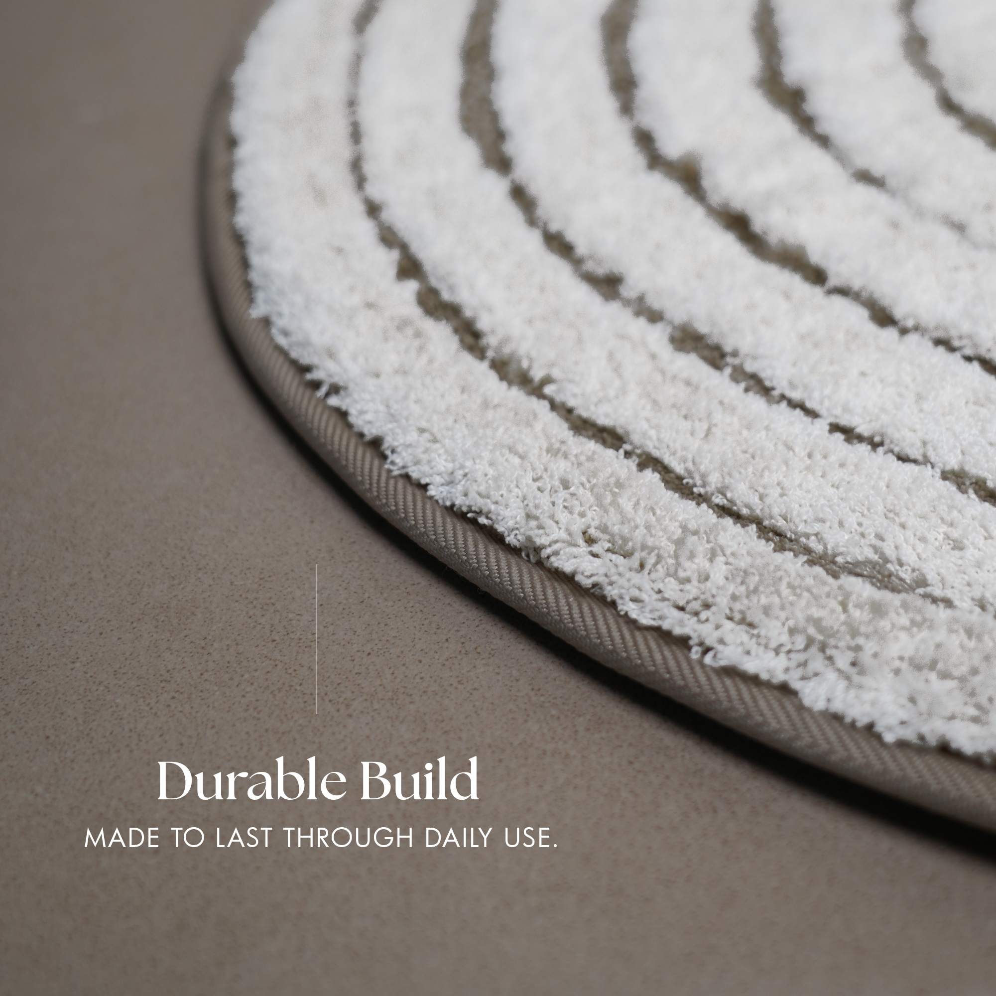 Ripple Luxe Spiral | Round Bath Mat