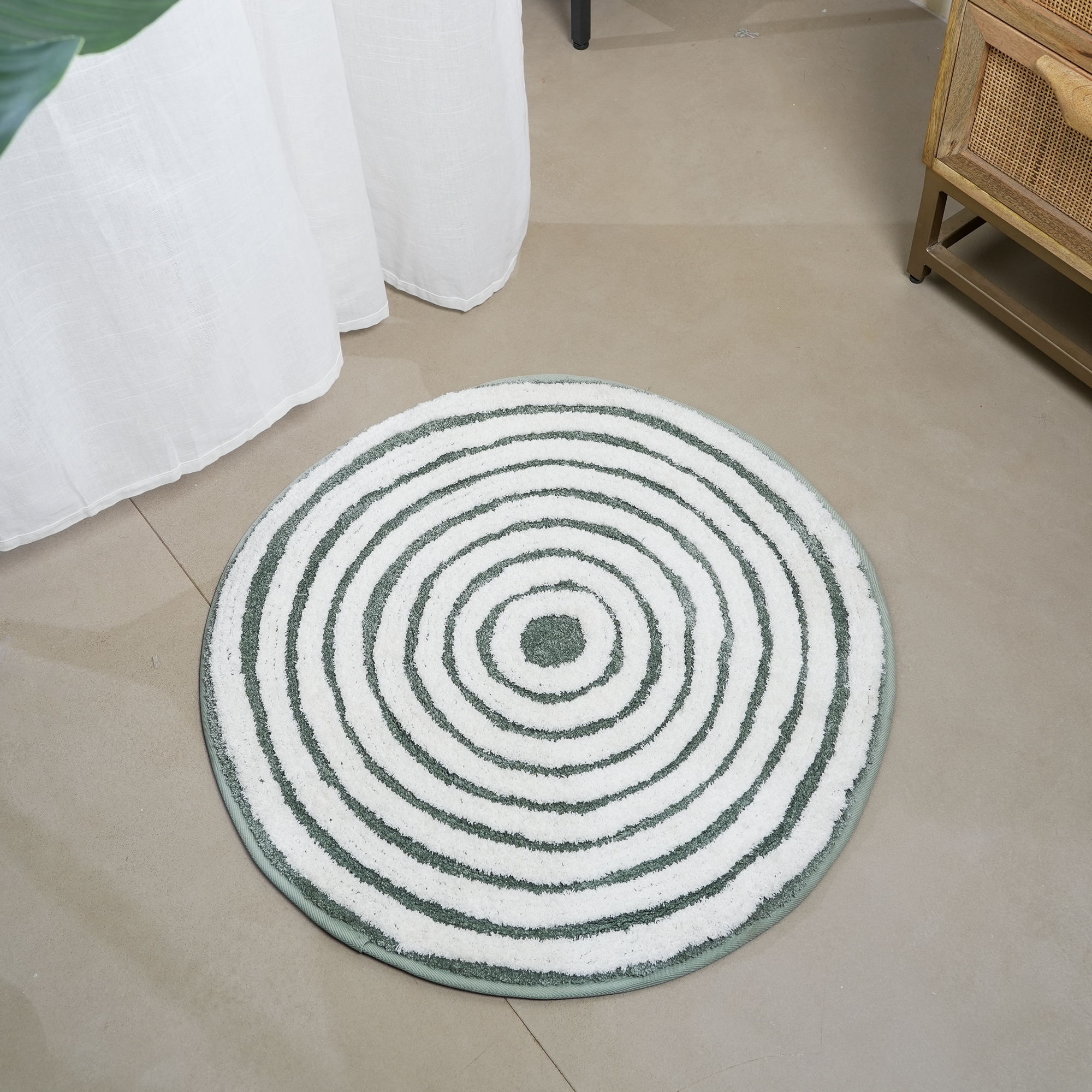 Ripple Luxe Spiral | Round Bath Mat