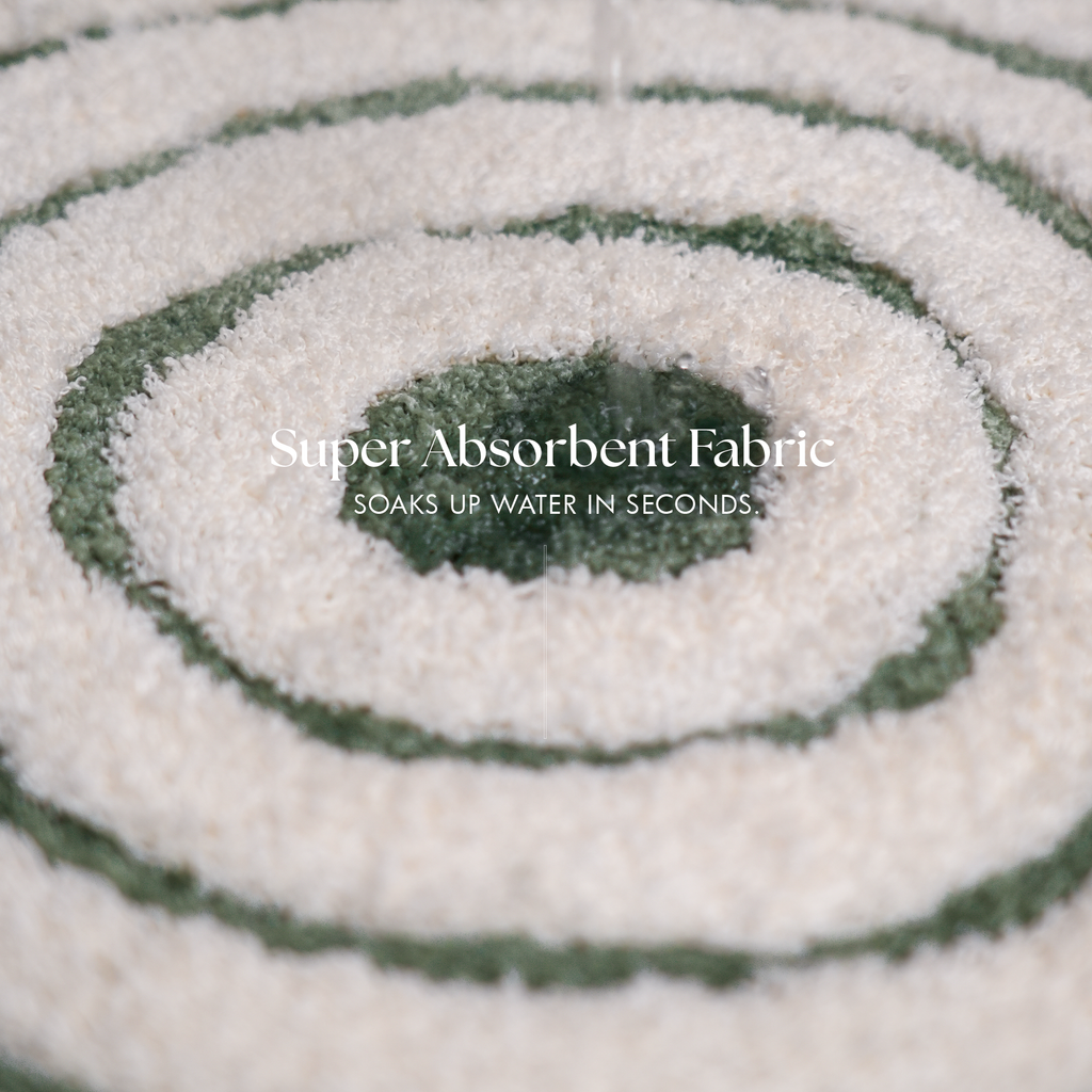 Ripple Luxe Spiral | Round Bath Mat