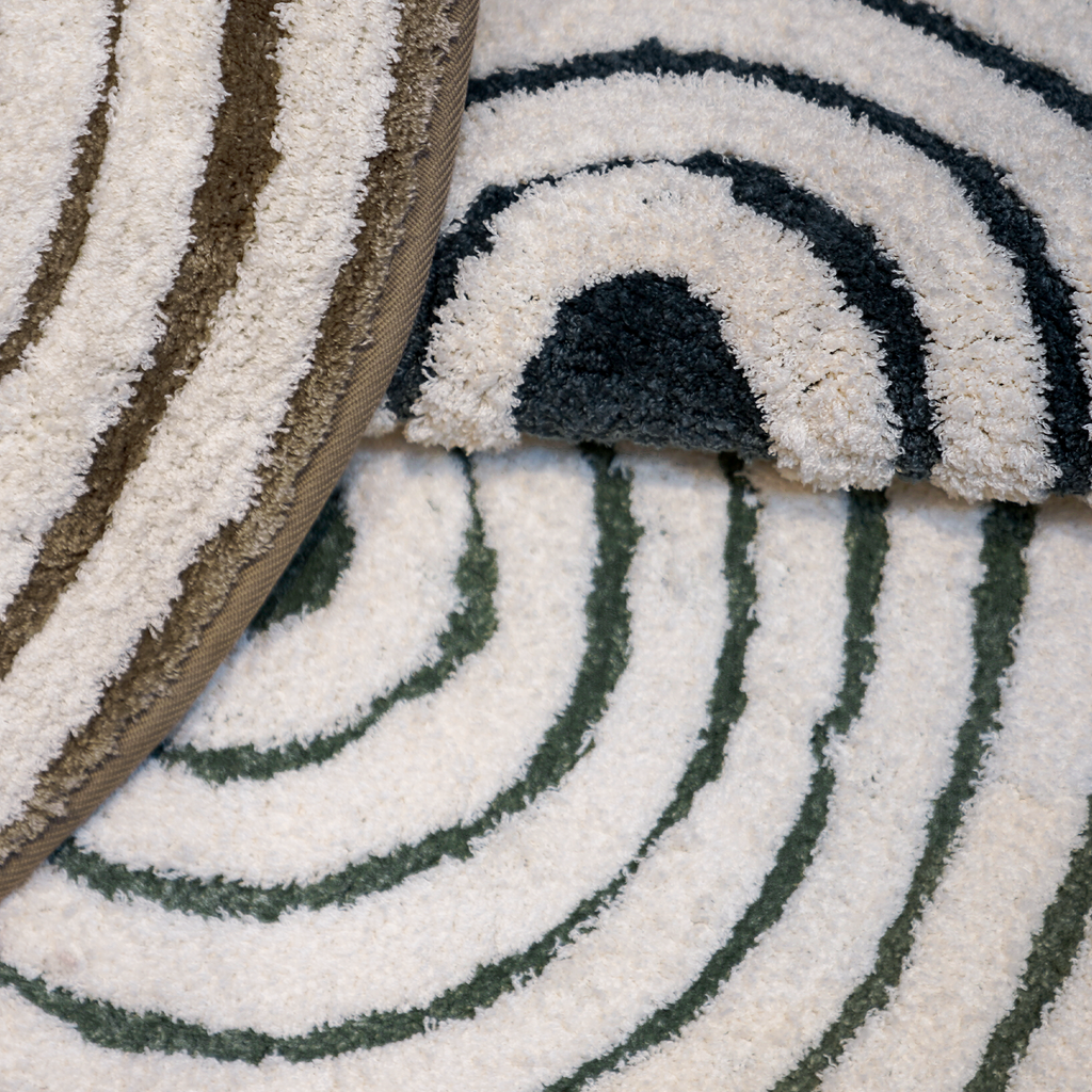 Ripple Luxe Spiral | Round Bath Mat