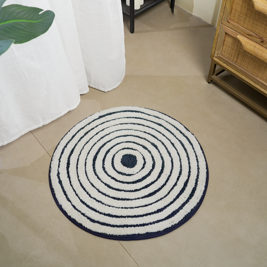 Ripple Luxe Spiral | Round Bath Mat
