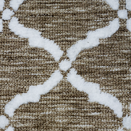 Ultra-Soft Ivory Trellis Bath Mat