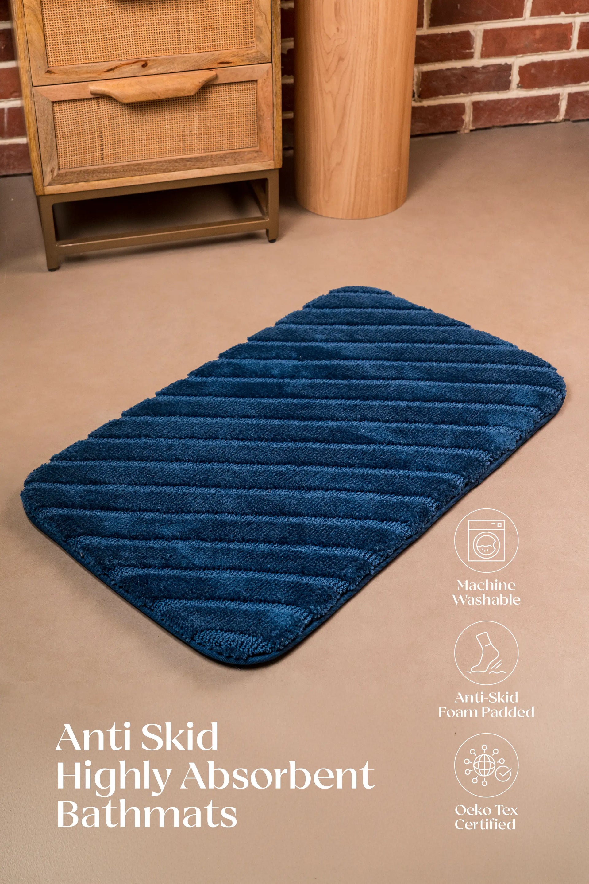 The Tide Velora |Foam Padded Bath Mat