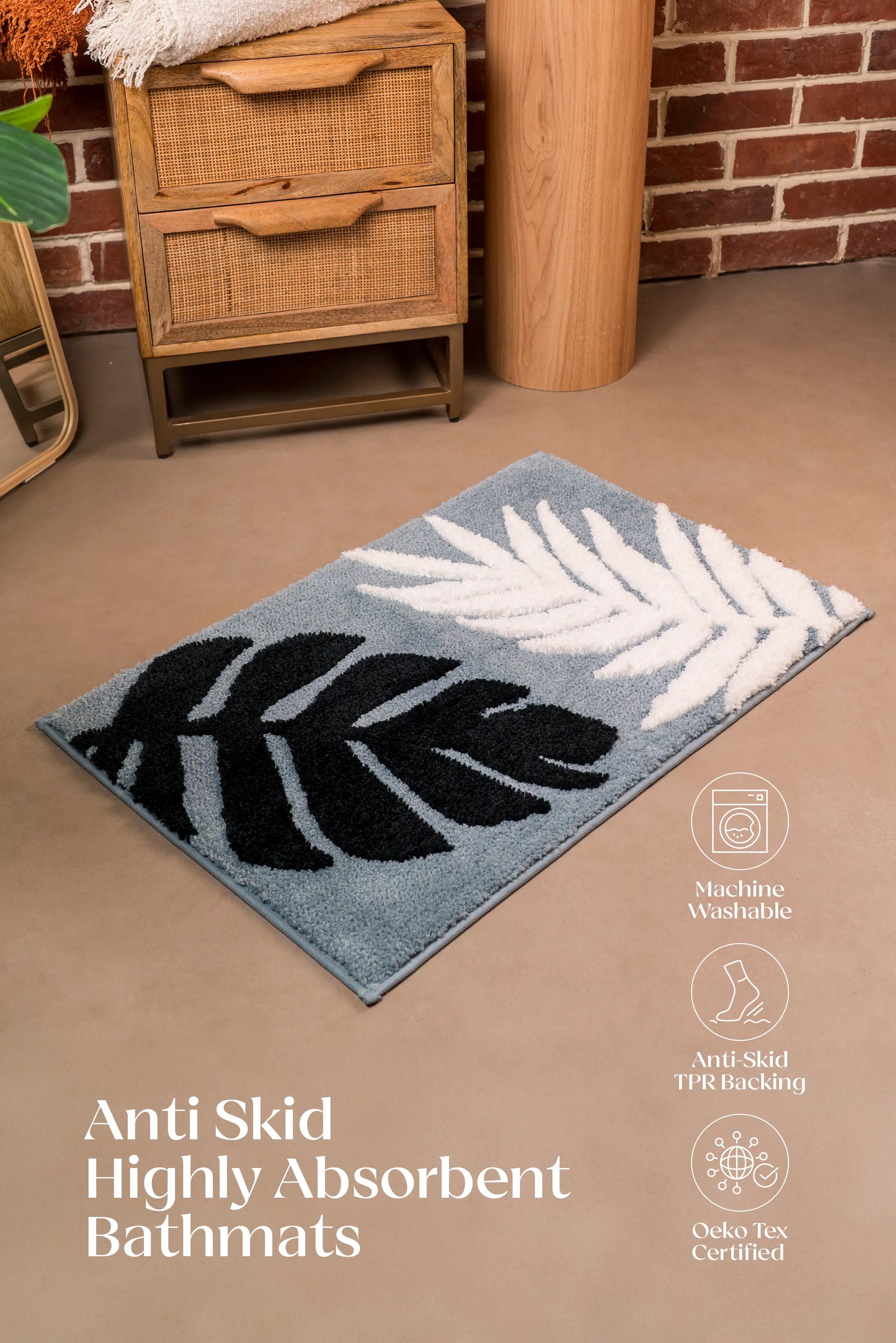 The Silva | TPR Backing  Bath Mat