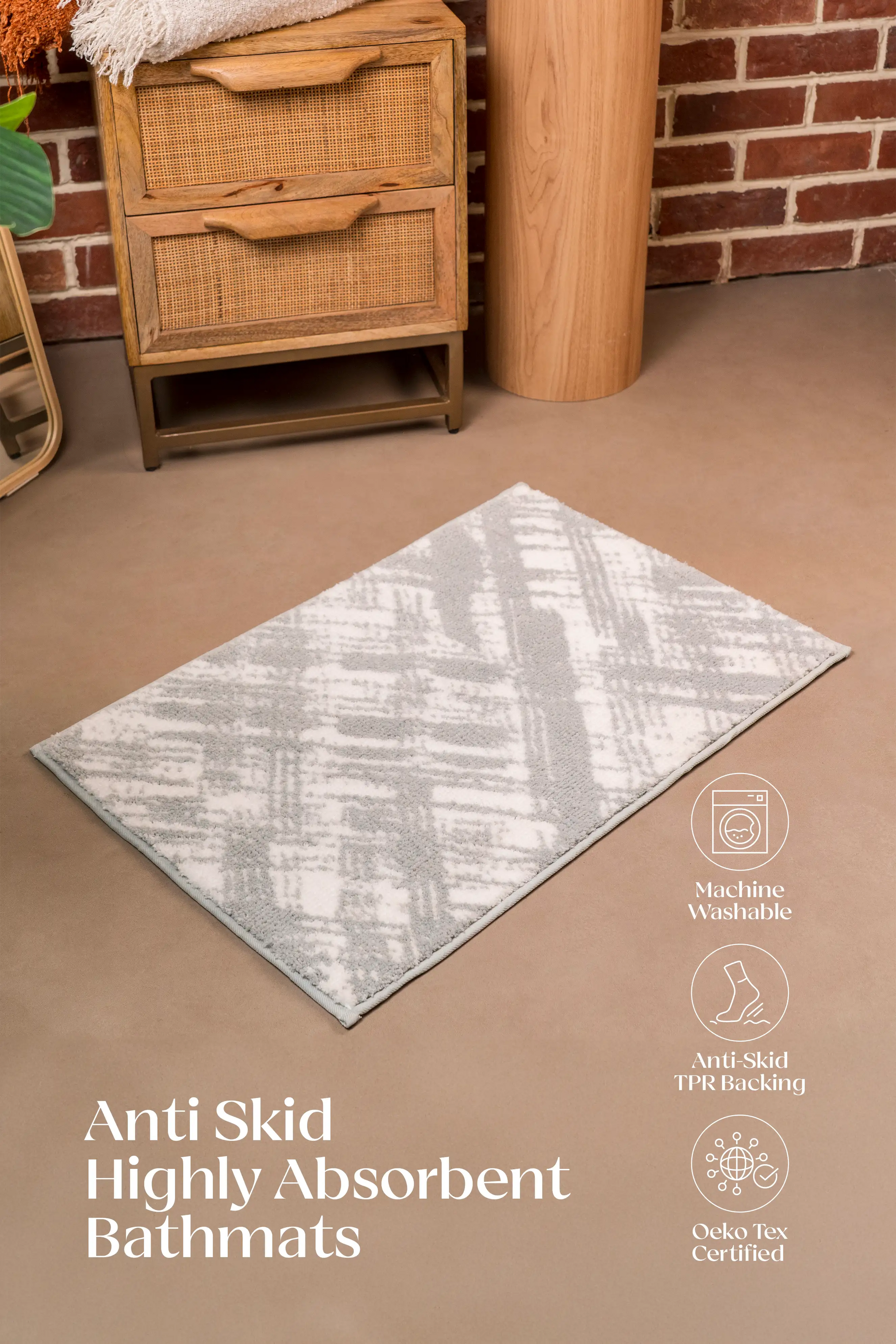 The Crossline | TPR Backing Bath Mat