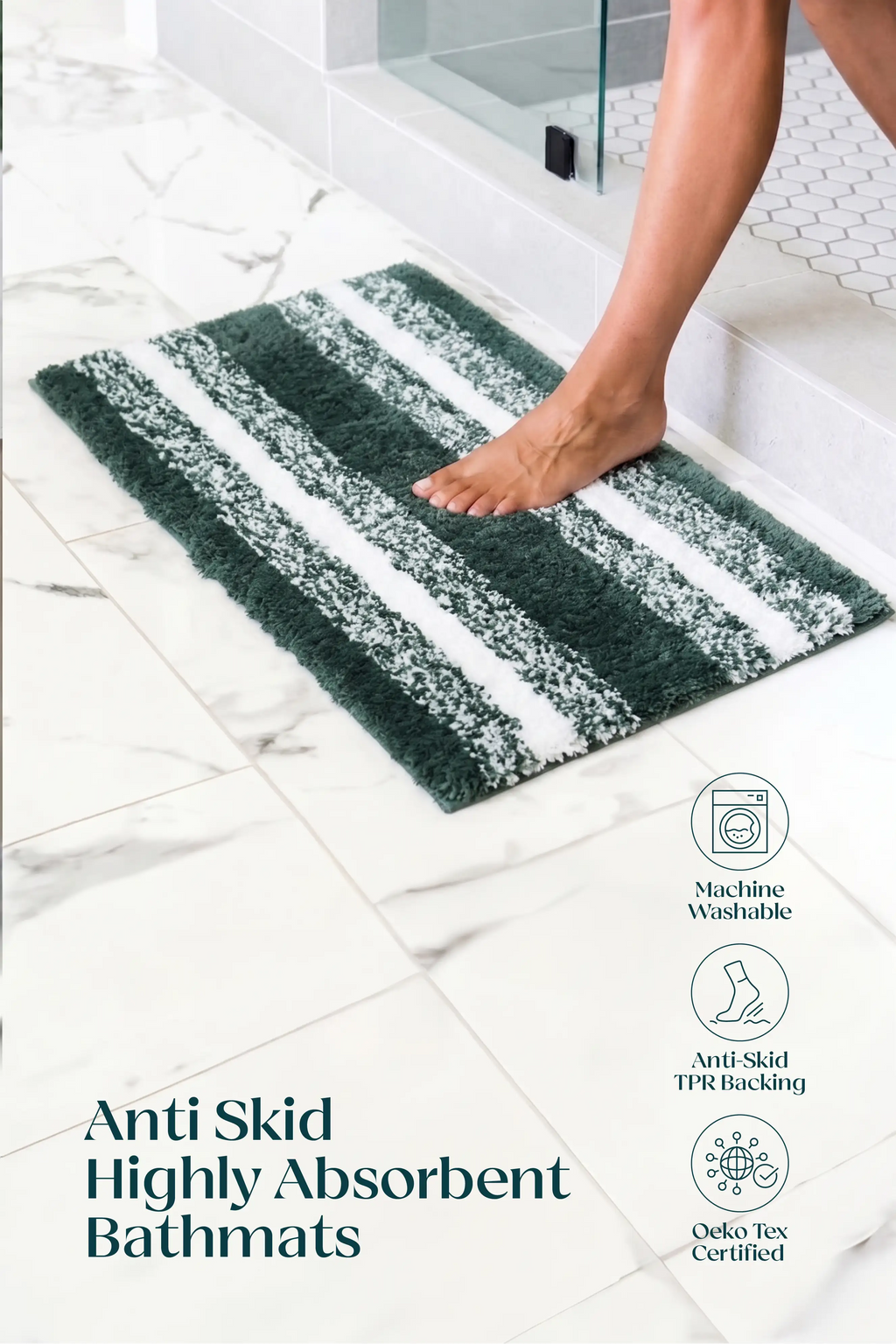 The Hush |  TPR Backing Bath Mat