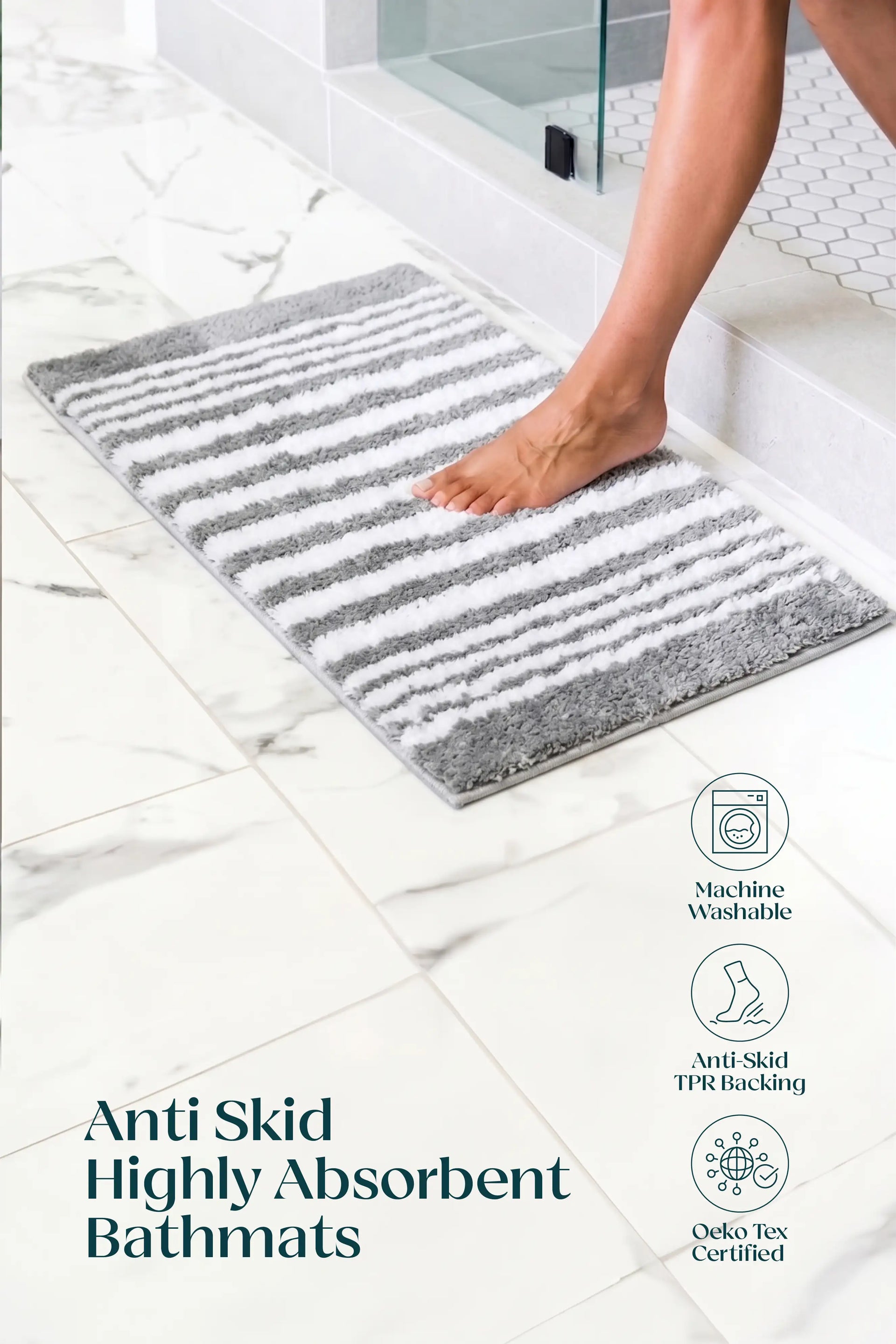 The Low Tide | TPR Backing Bath Mat