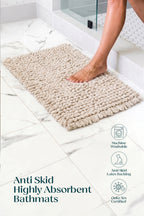 The Bubble Touch | Latex Backing Bath Mat