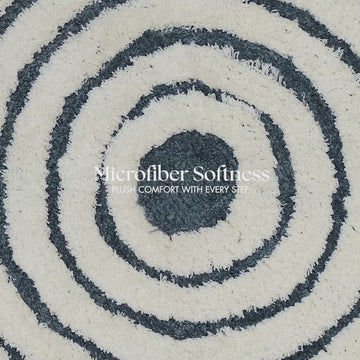 Ripple Luxe Spiral | Round Bath Mat
